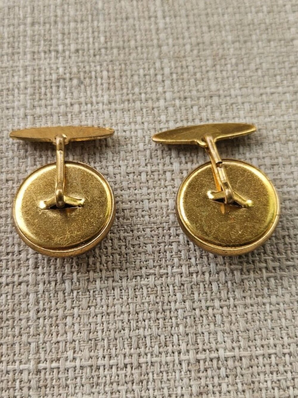 Vintage Cufflinks Gold Tone Fashion Men Jewelry Cuff Links Shirt Cuff Stud - Picture 4 of 8